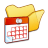 folder yellow scheduled tasks icon