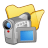 folder yellow videos icon