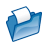 folder blue open icon