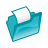 folder cyan open icon