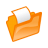 folder orange open icon