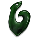 Greenstone Fish Hook Icon