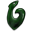 Greenstone Fish Hook Icon 32x32px
